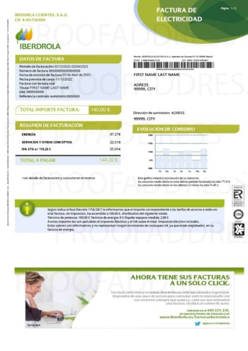 utility bill Iberdrola