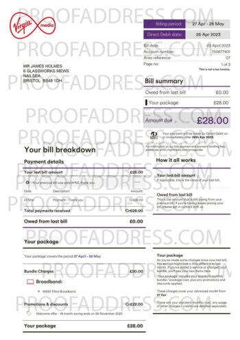 utility bill virgin media