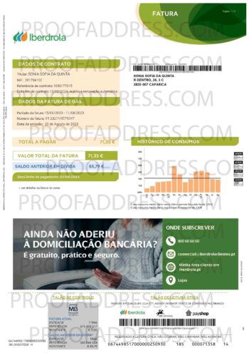 utility bill Iberdrola