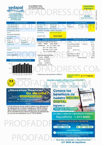 utility bill Sedapal
