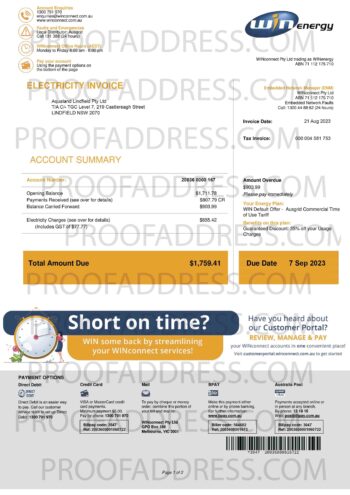 utility bill win energy