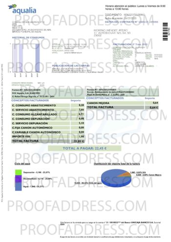 utility bill Aqualia