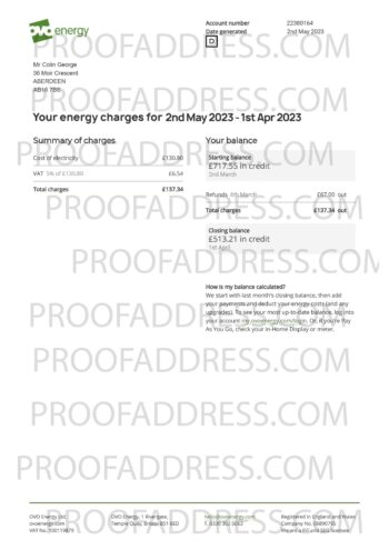 utility bill OVO Energy