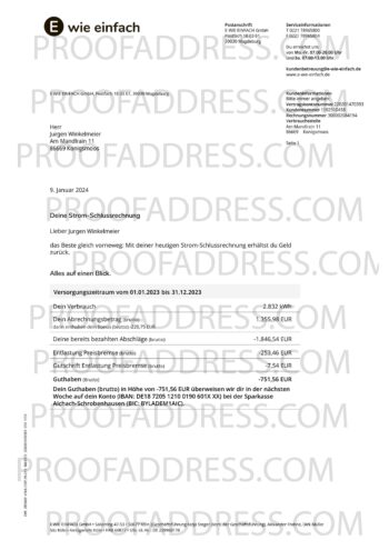 utility bill e wie einfach