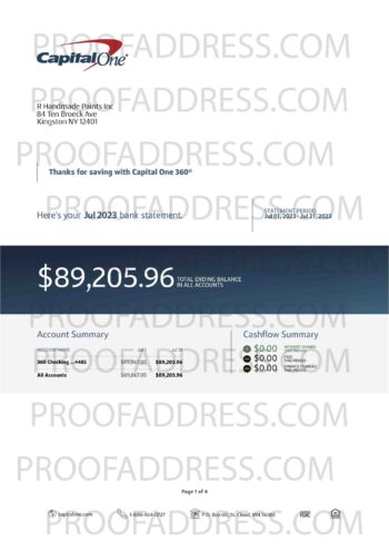 bank statement Capital One