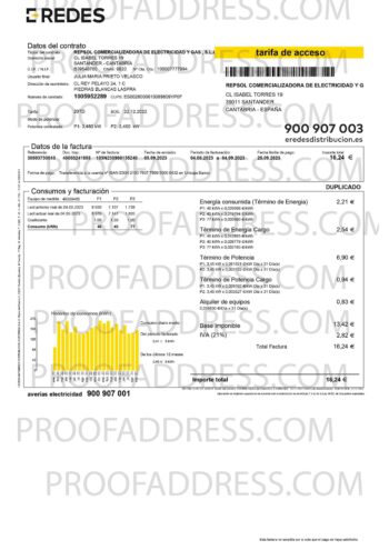 utility bill Eredes Distribution