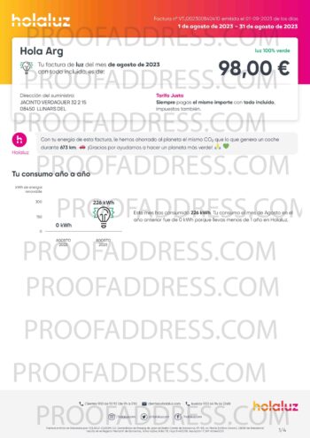 utility bill Holaluz