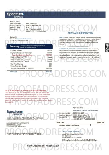 utility bill Spectrum