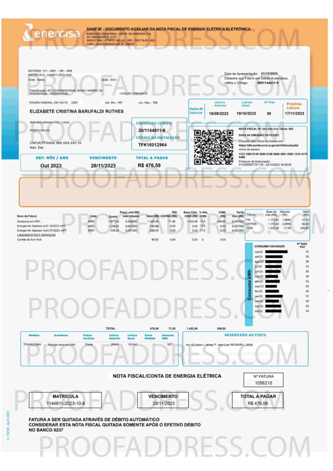 utility bill Energisa