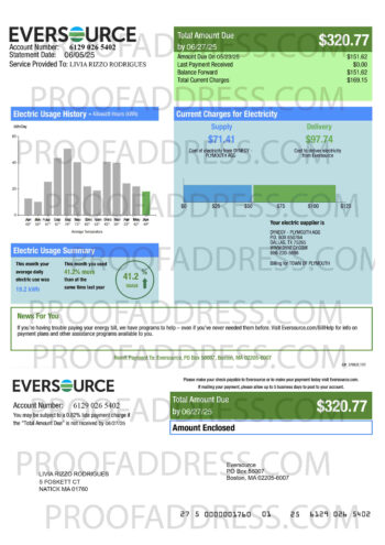 utility bill Eversource