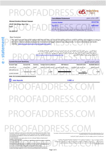 bank statement Mashreq Neo