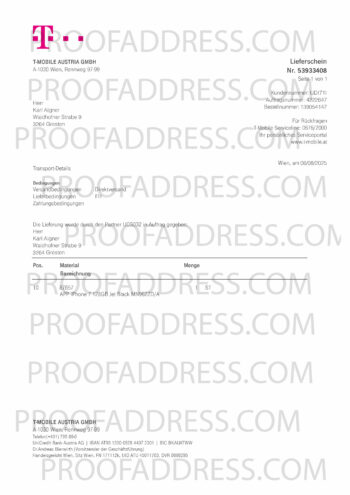 utility bill T-MOBILE