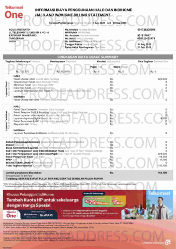 utility bill Telkomsel