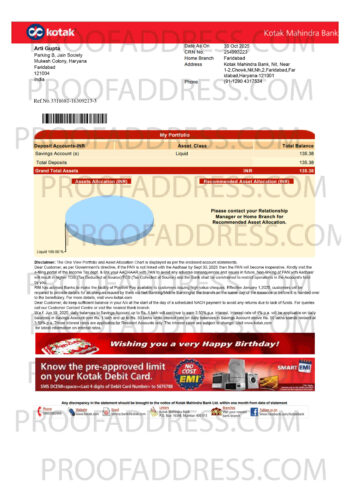 bank statement Kotak Mahindra Bank