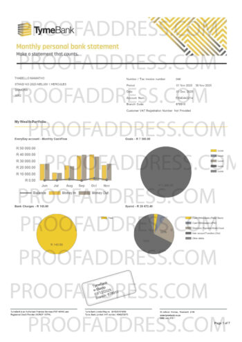 bank statement Tyme Bank
