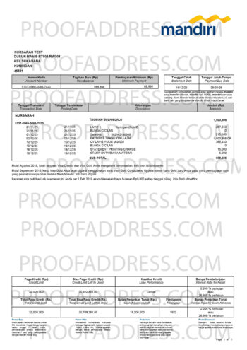 bank statement Mandiri